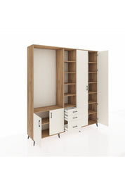 Hyperion Dolap 13 Raflı 3 Çekmeceli 4 Kapaklı 220x44x243 - S553M040V22B