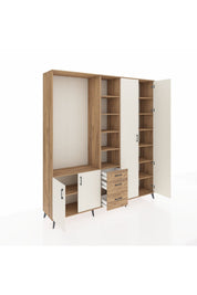 Hyperion Dolap 13 Raflı 3 Çekmeceli 4 Kapaklı 220x44x243 - S553M040V24B