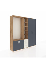 Hyperion Dolap 13 Raflı 3 Çekmeceli 4 Kapaklı 220x44x243 - S553M040V25B