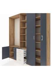 Hyperion Dolap 13 Raflı 3 Çekmeceli 4 Kapaklı 220x44x243 - S553M040V25B