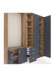 Hyperion Dolap 13 Raflı 3 Çekmeceli 4 Kapaklı 220x44x243 - S553M040V26B