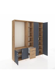 Hyperion Dolap 13 Raflı 3 Çekmeceli 4 Kapaklı 220x44x243 - S553M040V27B