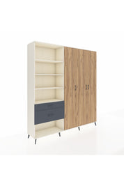 Hyperion Dolap 16 Raflı 2 Çekmeceli 3 Kapaklı 220x44x243 - S553M041V02B