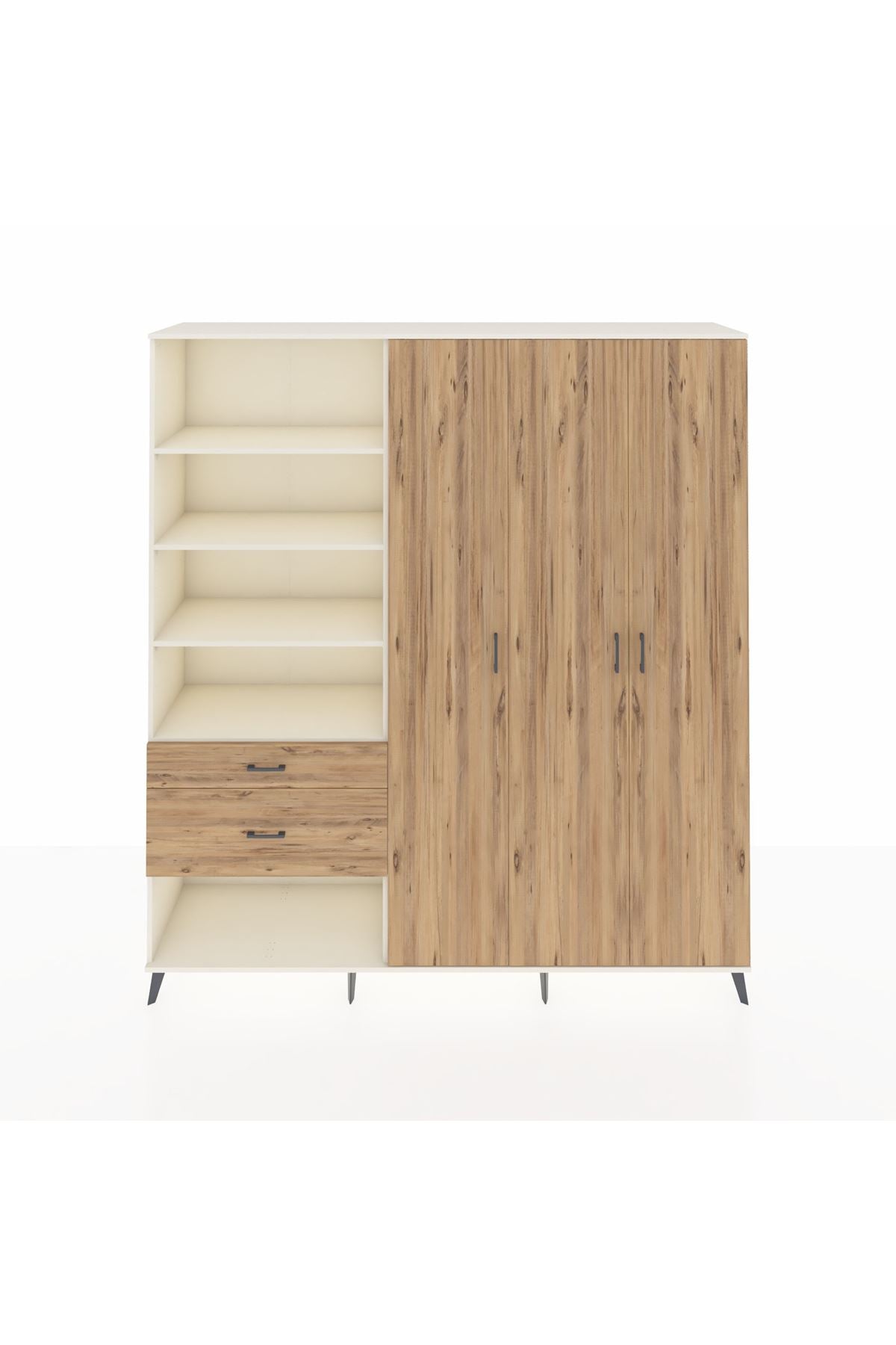 Hyperion Dolap 16 Raflı 2 Çekmeceli 3 Kapaklı 220x44x243 - S553M041V03B