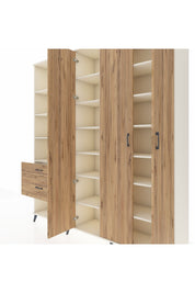 Hyperion Dolap 16 Raflı 2 Çekmeceli 3 Kapaklı 220x44x243 - S553M041V03B