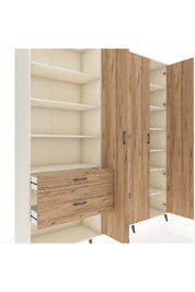 Hyperion Dolap 16 Raflı 2 Çekmeceli 3 Kapaklı 220x44x243 - S553M041V03B