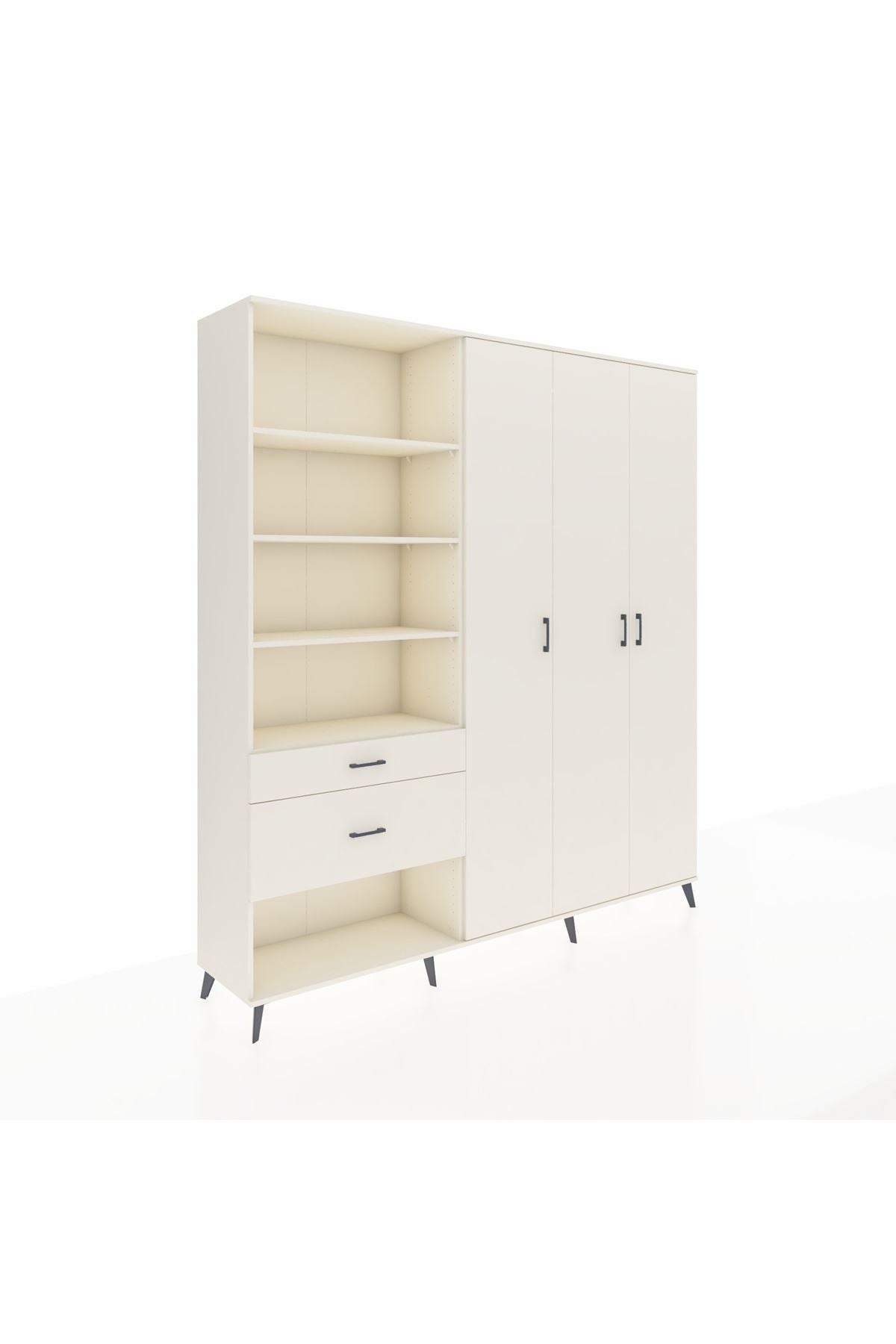 Hyperion Dolap 16 Raflı 2 Çekmeceli 3 Kapaklı 220x44x243 - S553M041V04B