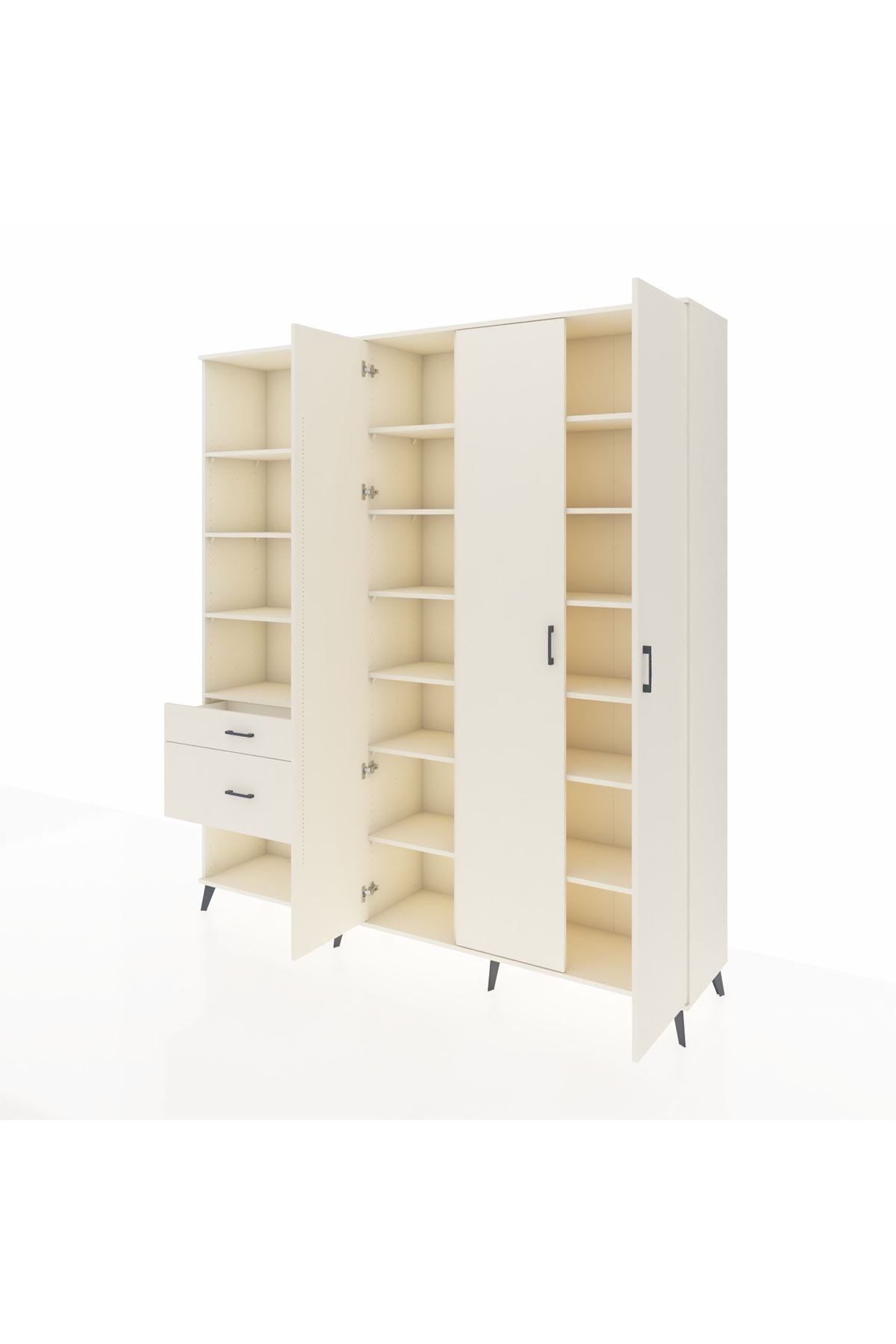 Hyperion Dolap 16 Raflı 2 Çekmeceli 3 Kapaklı 220x44x243 - S553M041V04B