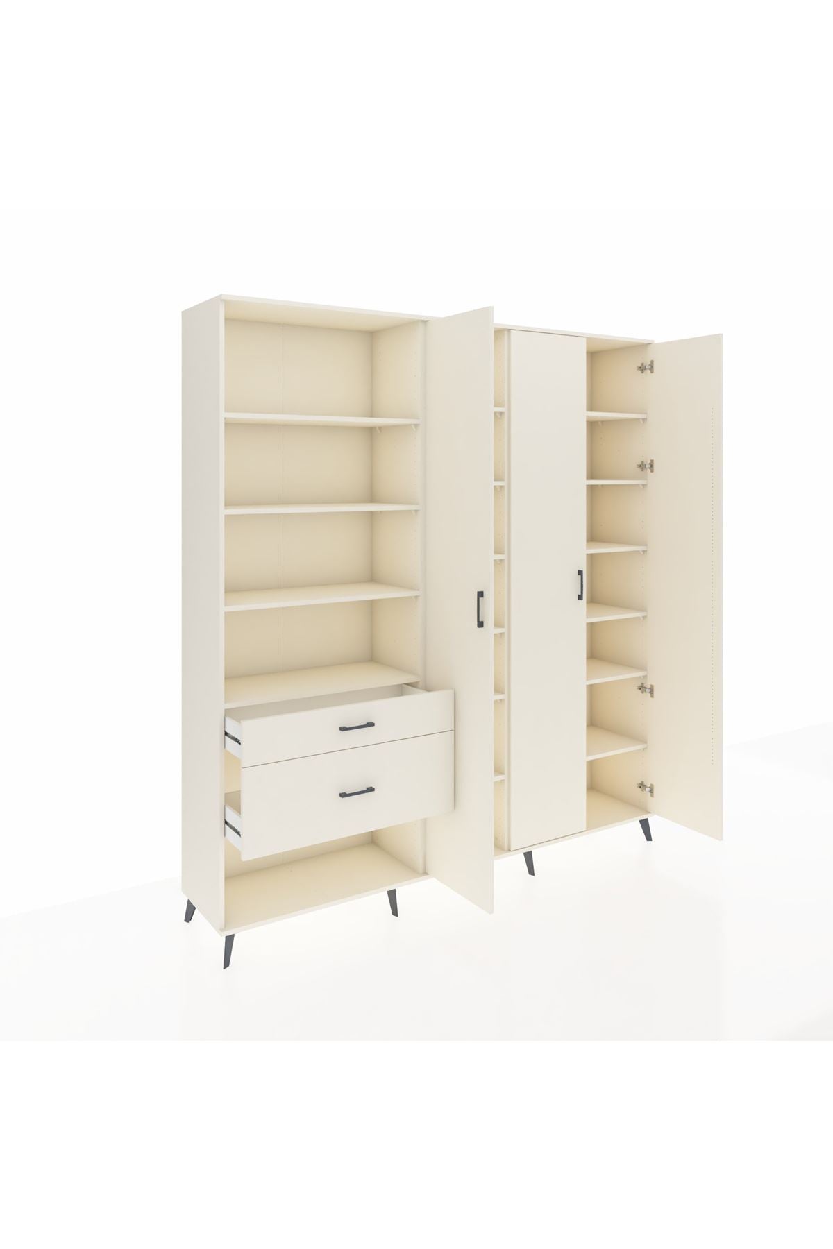 Hyperion Dolap 16 Raflı 2 Çekmeceli 3 Kapaklı 220x44x243 - S553M041V04B