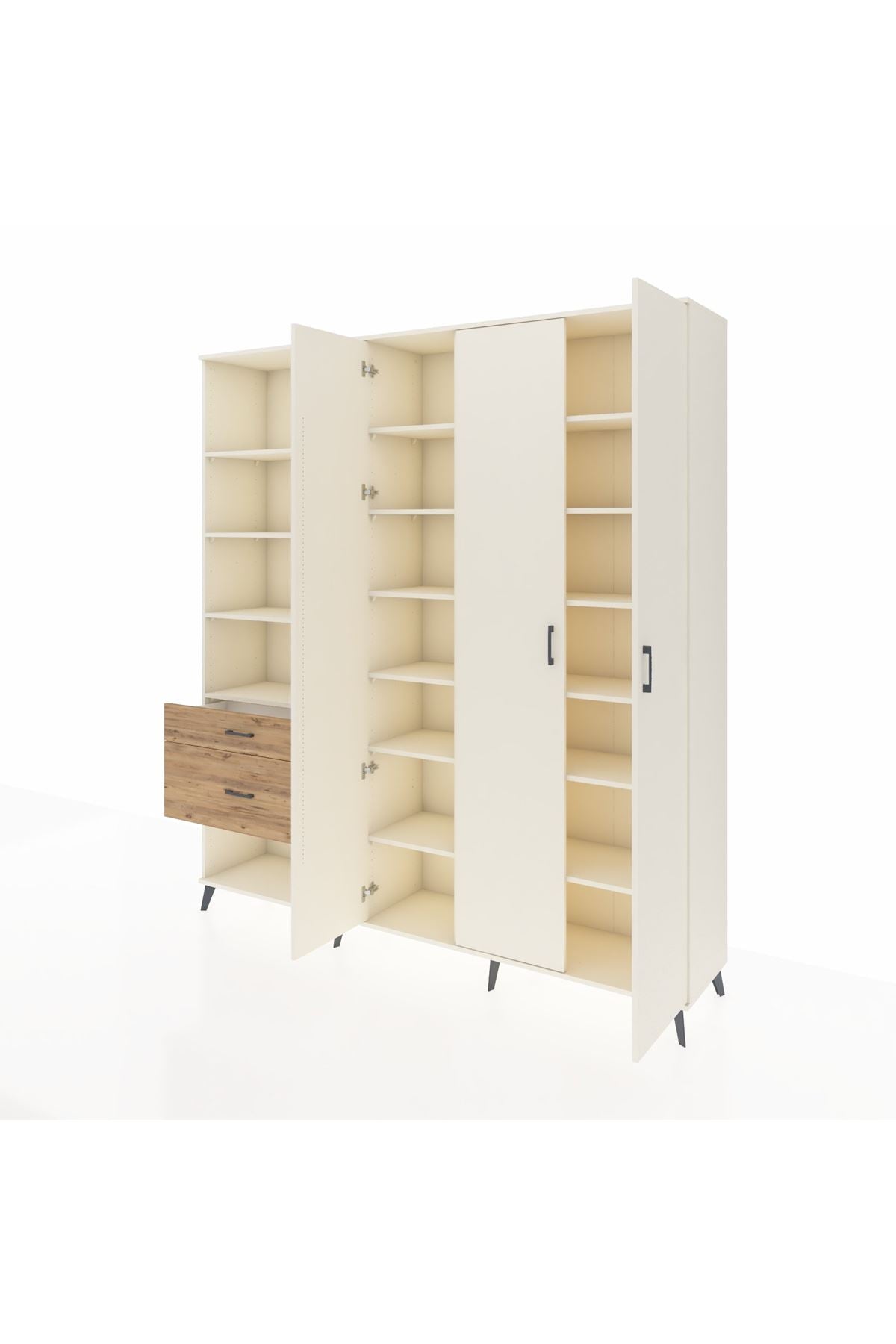 Hyperion Dolap 16 Raflı 2 Çekmeceli 3 Kapaklı 220x44x243 - S553M041V06B