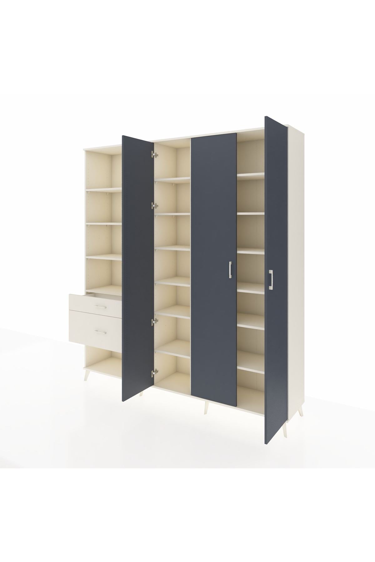 Hyperion Dolap 16 Raflı 2 Çekmeceli 3 Kapaklı 220x44x243 - S553M041V07B