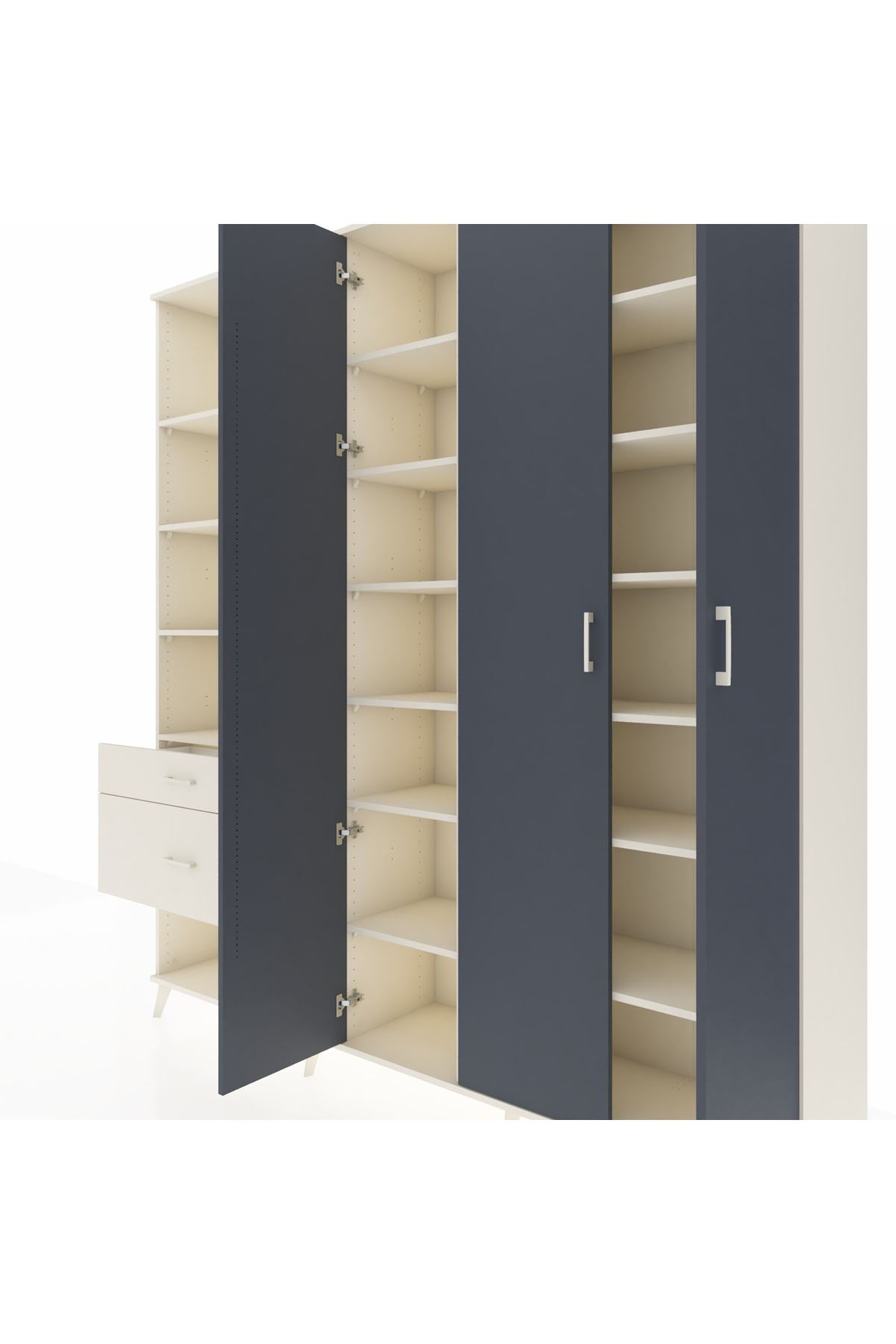 Hyperion Dolap 16 Raflı 2 Çekmeceli 3 Kapaklı 220x44x243 - S553M041V07B