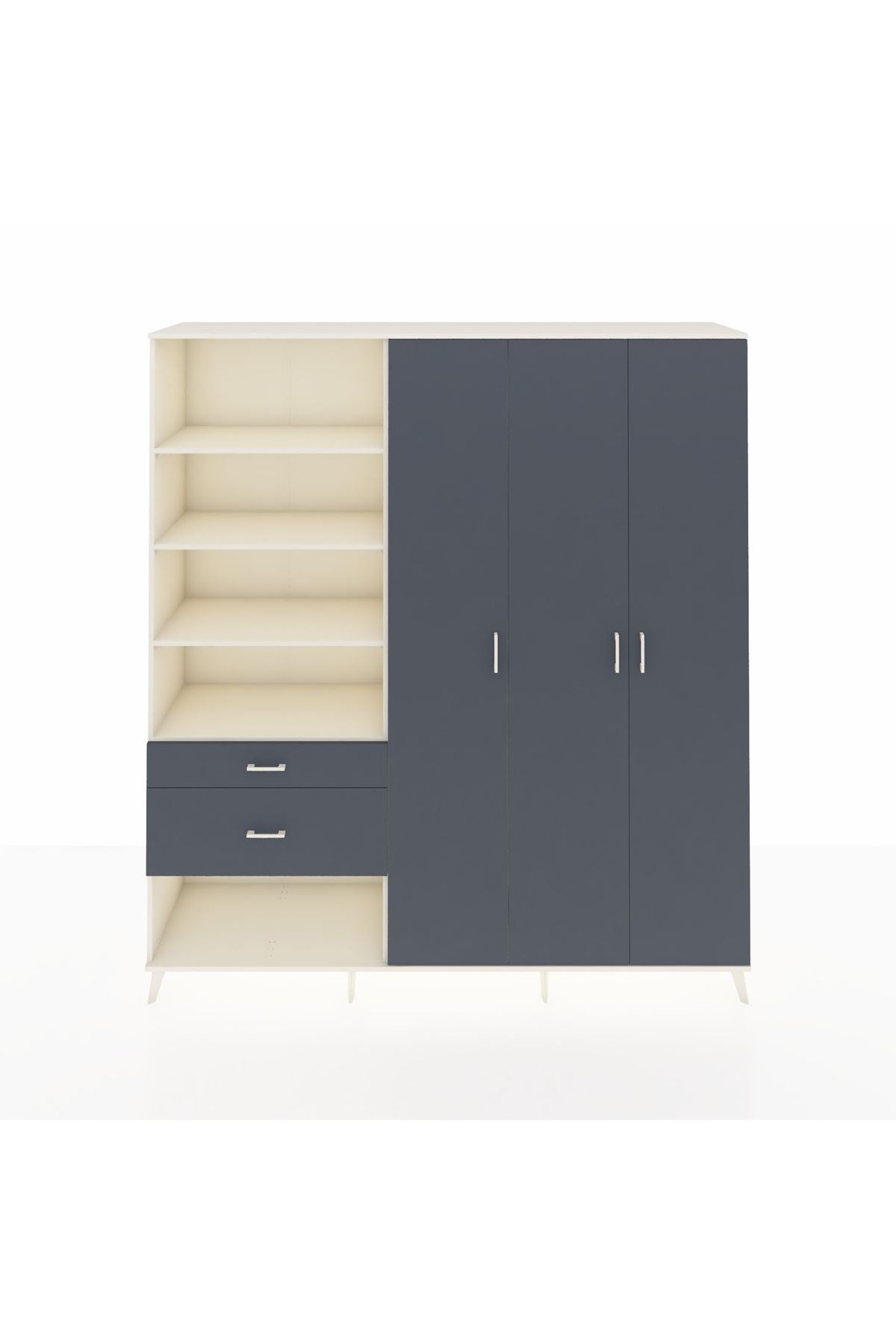 Hyperion Dolap 16 Raflı 2 Çekmeceli 3 Kapaklı 220x44x243 - S553M041V08B