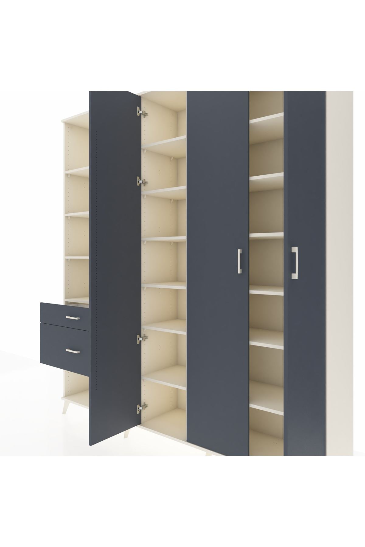 Hyperion Dolap 16 Raflı 2 Çekmeceli 3 Kapaklı 220x44x243 - S553M041V08B