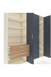 Hyperion Dolap 16 Raflı 2 Çekmeceli 3 Kapaklı 220x44x243 - S553M041V09B