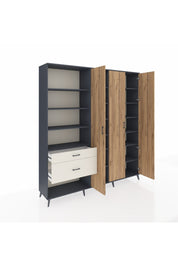 Hyperion Dolap 16 Raflı 2 Çekmeceli 3 Kapaklı 220x44x243 - S553M041V10B