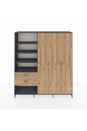 Hyperion Dolap 16 Raflı 2 Çekmeceli 3 Kapaklı 220x44x243 - S553M041V12B