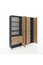 Hyperion Dolap 16 Raflı 2 Çekmeceli 3 Kapaklı 220x44x243 - S553M041V12B