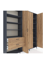 Hyperion Dolap 16 Raflı 2 Çekmeceli 3 Kapaklı 220x44x243 - S553M041V12B