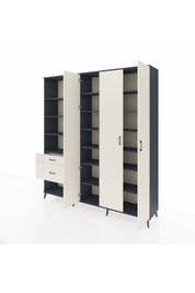Hyperion Dolap 16 Raflı 2 Çekmeceli 3 Kapaklı 220x44x243 - S553M041V13B