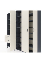 Hyperion Dolap 16 Raflı 2 Çekmeceli 3 Kapaklı 220x44x243 - S553M041V13B