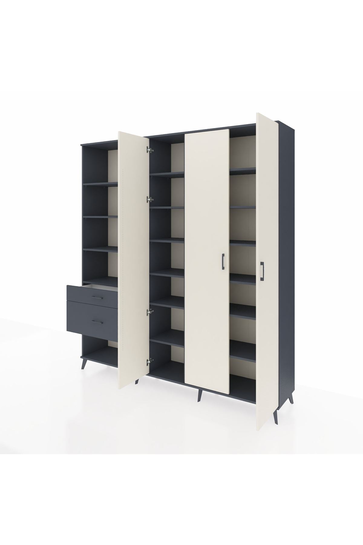 Hyperion Dolap 16 Raflı 2 Çekmeceli 3 Kapaklı 220x44x243 - S553M041V14B