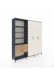 Hyperion Dolap 16 Raflı 2 Çekmeceli 3 Kapaklı 220x44x243 - S553M041V15B