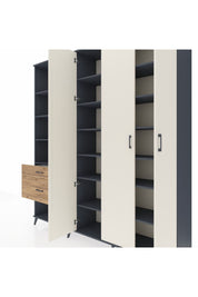 Hyperion Dolap 16 Raflı 2 Çekmeceli 3 Kapaklı 220x44x243 - S553M041V15B