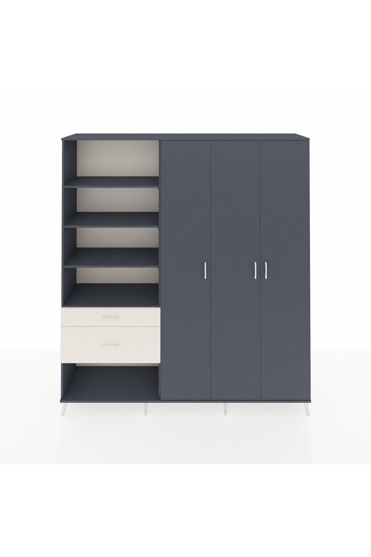 Hyperion Dolap 16 Raflı 2 Çekmeceli 3 Kapaklı 220x44x243 - S553M041V16B