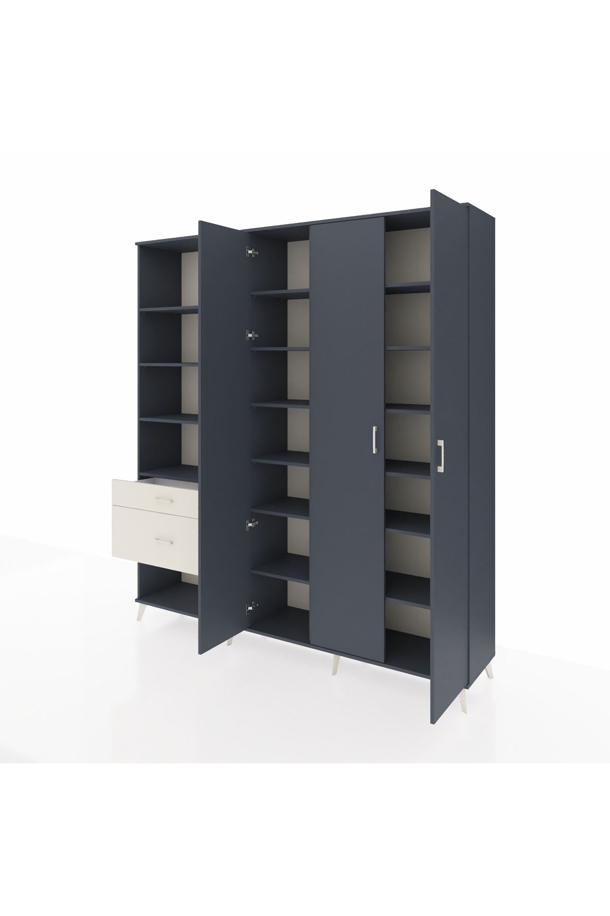 Hyperion Dolap 16 Raflı 2 Çekmeceli 3 Kapaklı 220x44x243 - S553M041V16B