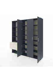 Hyperion Dolap 16 Raflı 2 Çekmeceli 3 Kapaklı 220x44x243 - S553M041V16B