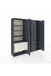 Hyperion Dolap 16 Raflı 2 Çekmeceli 3 Kapaklı 220x44x243 - S553M041V16B