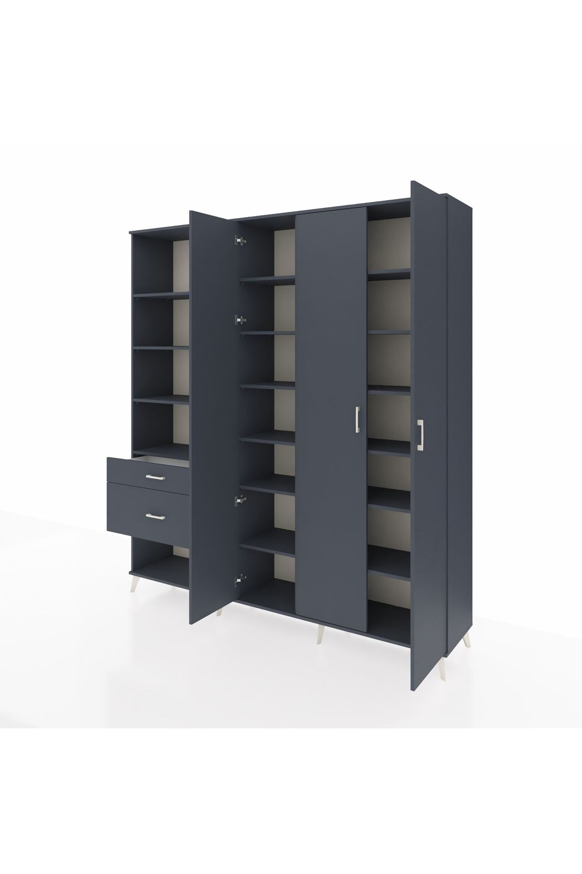 Hyperion Dolap 16 Raflı 2 Çekmeceli 3 Kapaklı 220x44x243 - S553M041V17B