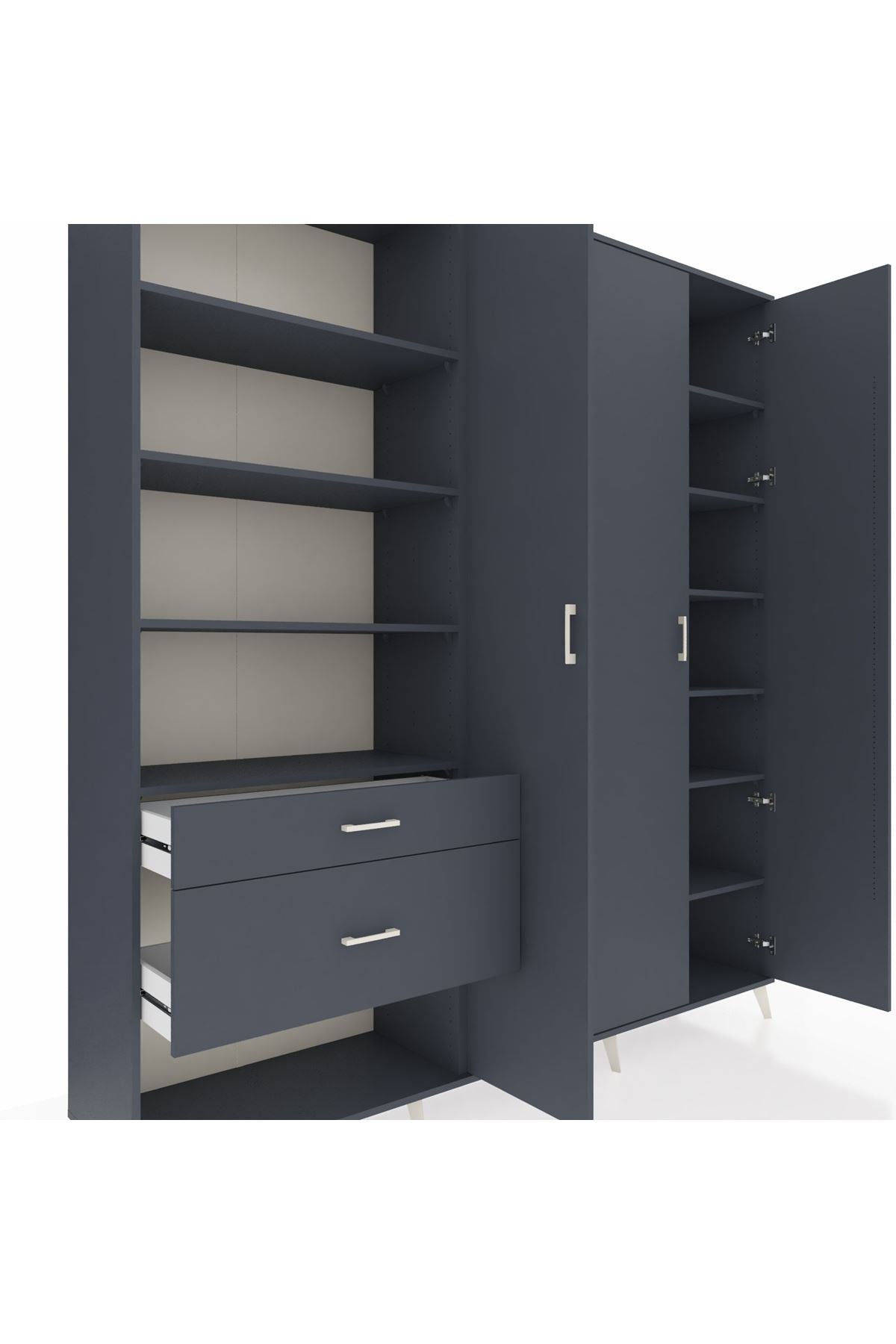 Hyperion Dolap 16 Raflı 2 Çekmeceli 3 Kapaklı 220x44x243 - S553M041V17B