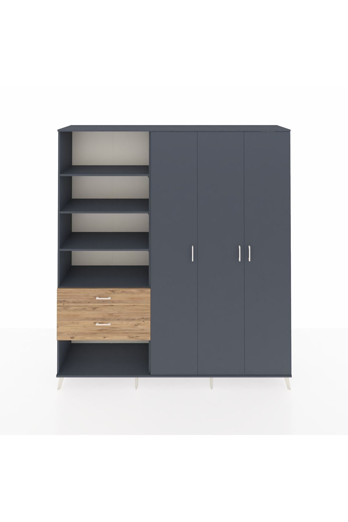 Hyperion Dolap 16 Raflı 2 Çekmeceli 3 Kapaklı 220x44x243 - S553M041V18B