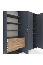 Hyperion Dolap 16 Raflı 2 Çekmeceli 3 Kapaklı 220x44x243 - S553M041V18B