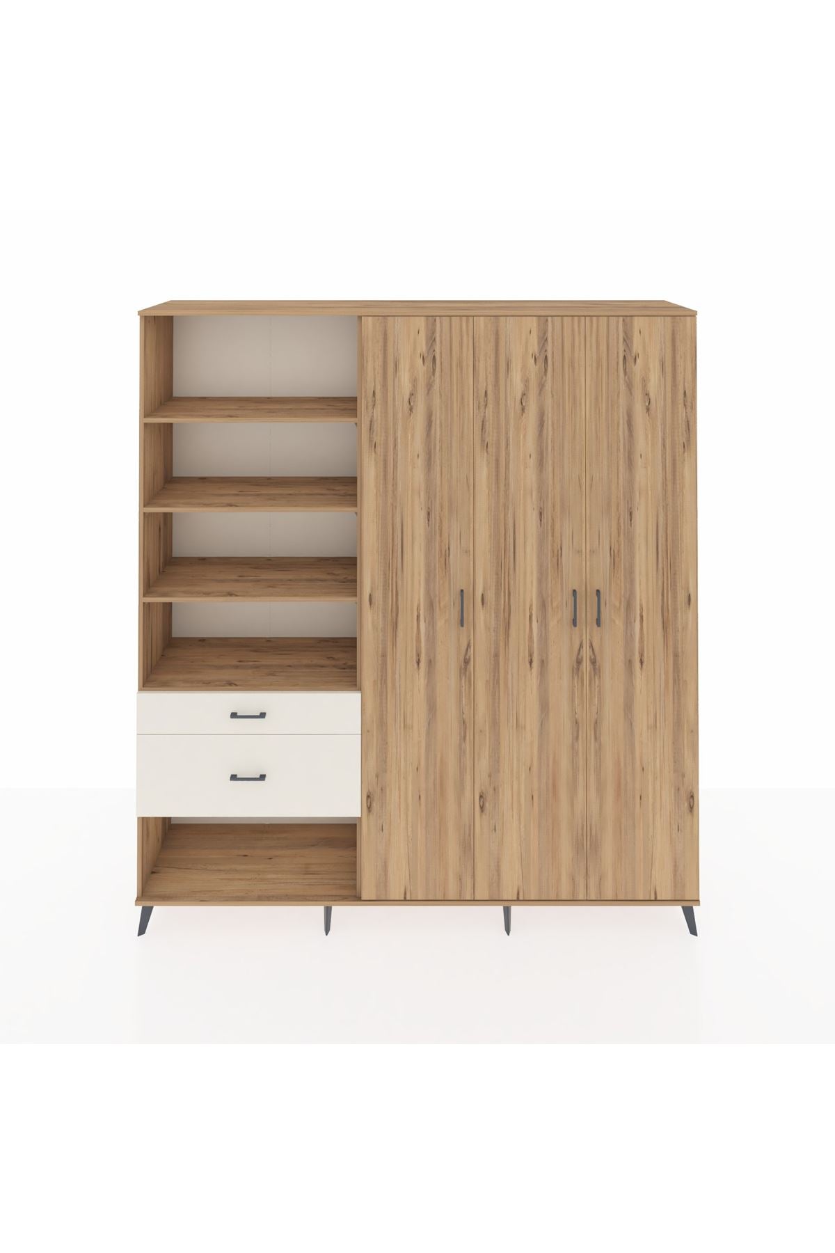 Hyperion Dolap 16 Raflı 2 Çekmeceli 3 Kapaklı 220x44x243 - S553M041V19B