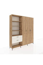 Hyperion Dolap 16 Raflı 2 Çekmeceli 3 Kapaklı 220x44x243 - S553M041V19B