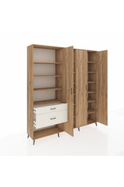 Hyperion Dolap 16 Raflı 2 Çekmeceli 3 Kapaklı 220x44x243 - S553M041V19B