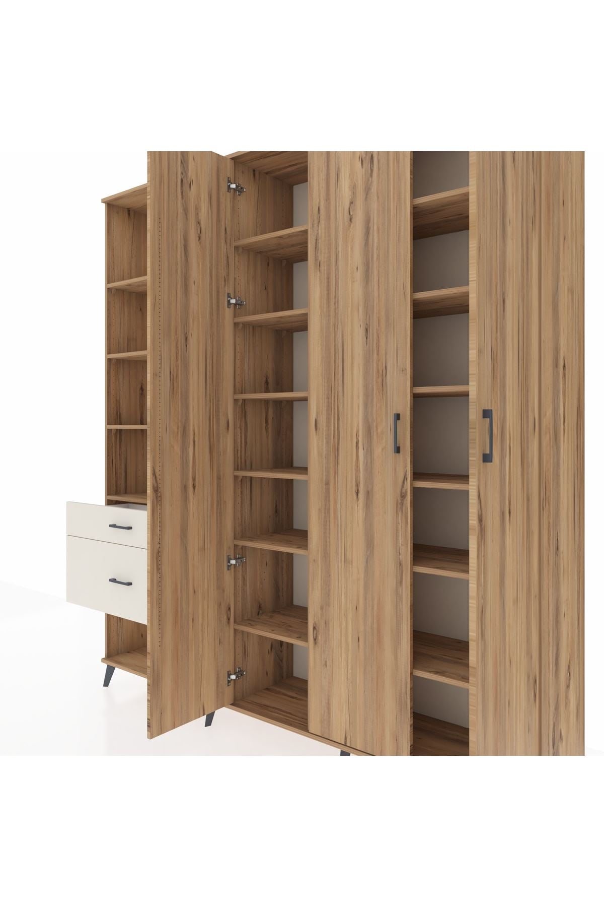 Hyperion Dolap 16 Raflı 2 Çekmeceli 3 Kapaklı 220x44x243 - S553M041V19B