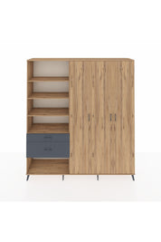 Hyperion Dolap 16 Raflı 2 Çekmeceli 3 Kapaklı 220x44x243 - S553M041V20B