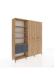 Hyperion Dolap 16 Raflı 2 Çekmeceli 3 Kapaklı 220x44x243 - S553M041V20B