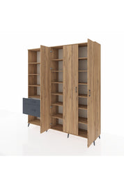 Hyperion Dolap 16 Raflı 2 Çekmeceli 3 Kapaklı 220x44x243 - S553M041V20B