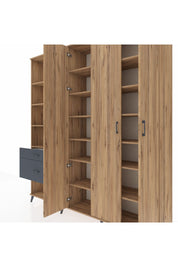 Hyperion Dolap 16 Raflı 2 Çekmeceli 3 Kapaklı 220x44x243 - S553M041V20B