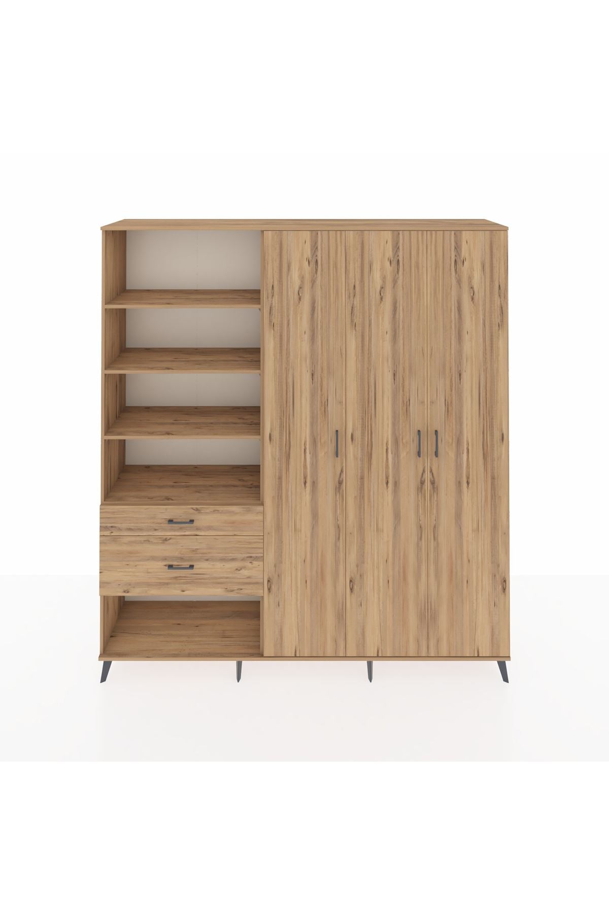 Hyperion Dolap 16 Raflı 2 Çekmeceli 3 Kapaklı 220x44x243 - S553M041V21B