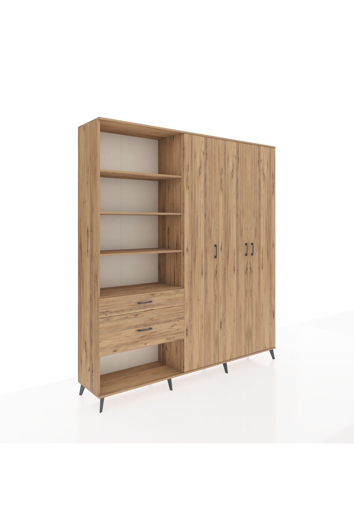 Hyperion Dolap 16 Raflı 2 Çekmeceli 3 Kapaklı 220x44x243 - S553M041V21B