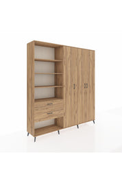 Hyperion Dolap 16 Raflı 2 Çekmeceli 3 Kapaklı 220x44x243 - S553M041V21B