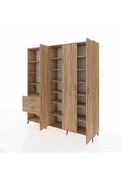 Hyperion Dolap 16 Raflı 2 Çekmeceli 3 Kapaklı 220x44x243 - S553M041V21B