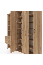 Hyperion Dolap 16 Raflı 2 Çekmeceli 3 Kapaklı 220x44x243 - S553M041V21B