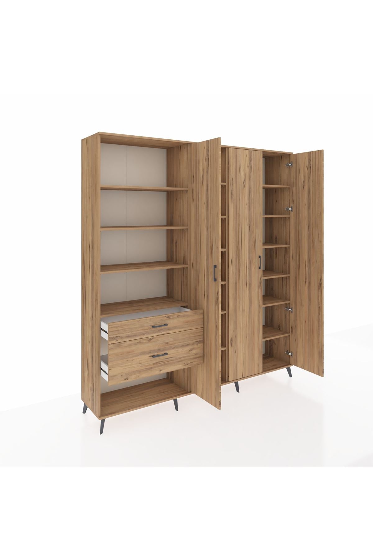 Hyperion Dolap 16 Raflı 2 Çekmeceli 3 Kapaklı 220x44x243 - S553M041V21B